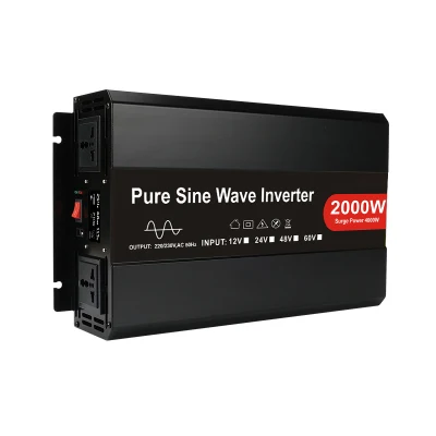 2000W 12V/24V/48V DC para AC 110V/220V/230V Inversor de energia solar de onda senoidal pura